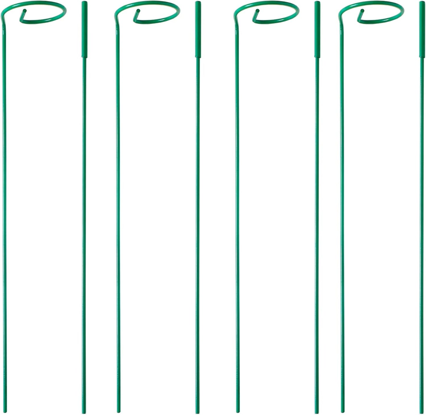 PFNRTH 4 Pack Plant Stakes,Plant Support Stakes for Two Sizes(16 or 32 Inches),Plant Stakes for Outdoor Plants,Garden Flower,Tomato(Green)