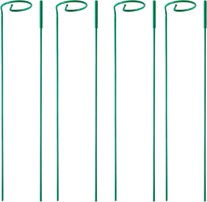 PFNRTH 4 Pack Plant Stakes,Plant Support Stakes for Two Sizes(16 or 32 Inches),Plant Stakes for Outdoor Plants,Garden Flower,Tomato(Green)