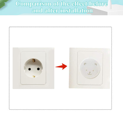 Fielect Outlet Plugs Covers Childproof EU Plug Protectors Electric Socket Cover Electrical Protector 2-Hole White 30Pcs