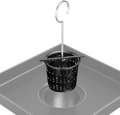 Neodrain Shower Drain Hair Catcher – Stainless Steel Hair & Debris Strainer with Lifting Hook, Hair Trap Filter Basket for Bathroom Drains, Reusable Hair Strainer for Clog-Free Drains
