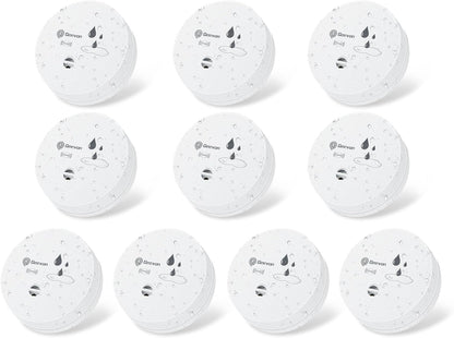Geevon 2 Pack Water Leak Detectors, 100dB Water Sensor Alarms Flood Detector for Basements, Bathrooms, Laundry Rooms, Kitchens, Garages, and Attics, Water Alarms Battery-Operated (Battery Included)