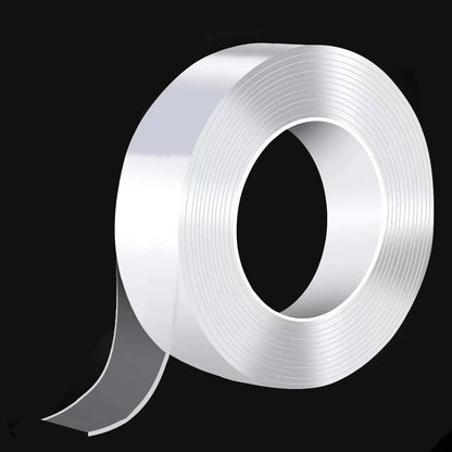 Nano Double Sided Tape Heavy Duty - 2 Inch x 10 Ft | Clear Removable Nano Tape, Acrylic Double Sided Tape, Multipurpose Mounting Adhesive Tape, Reusable Washable Sticky Tape