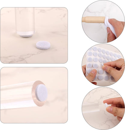 96pcs Felt Pads for Cabinet Door, 1.3cm/1/2in Round Thick Quite Small Cupboard Bumpers Self Adhesive Sticky Felt Dots Furniture Tools for Kitchen Furniture Floor Drawers Table Chair Legs Feet (Black)