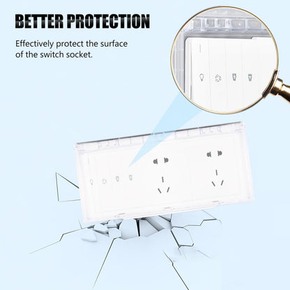 TEHAUX Weatherproof Outdoor Plug Cover 3-Slot Waterproof Outlet Cover Protector for Electrical Receptacles Splash Resistant Socket Box Easy Installation 11.61X5.03X0.78 Inch