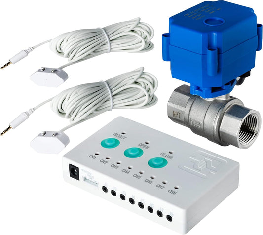 iSpring WD01 Wired Water Leak Detector with 46" Sensor Cable, 110dB Alarm, Leak Alert System for Home, Basement, Sink, Water Heater, Laundry, and RO Filters