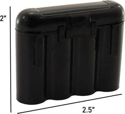 5 Pack Black AA AAA CR123A Battery Holder Storage Cases Snap Close Portable Battery Organizer Boxes