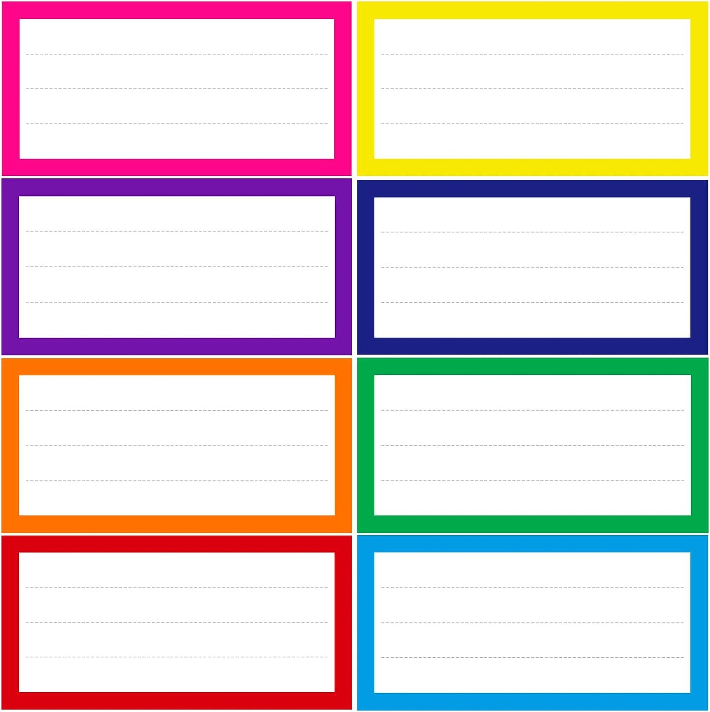 6 x 3 Inches Large Removable Moving Labels for Boxes, 180 Pack 8 Color Coded Moving Stickers for 3-4 Bedroom House, Waterproof Tear Resistant with Fragile & Blank Customizable Labels