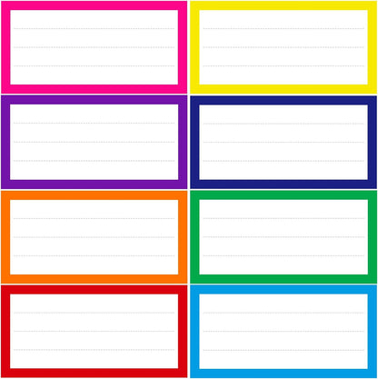 6 x 3 Inches Large Removable Moving Labels for Boxes, 180 Pack 8 Color Coded Moving Stickers for 3-4 Bedroom House, Waterproof Tear Resistant with Fragile & Blank Customizable Labels