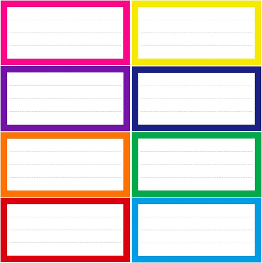 6 x 3 Inches Large Removable Moving Labels for Boxes, 180 Pack 8 Color Coded Moving Stickers for 3-4 Bedroom House, Waterproof Tear Resistant with Fragile & Blank Customizable Labels