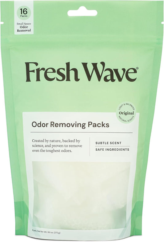 Fresh Wave Odor Eliminating & Deodorizing Packs, Bag of 6 - Safer Odor Relief for Small Spaces, Natural Plant-Based Odor Eliminator, Odor Absorbers for Home