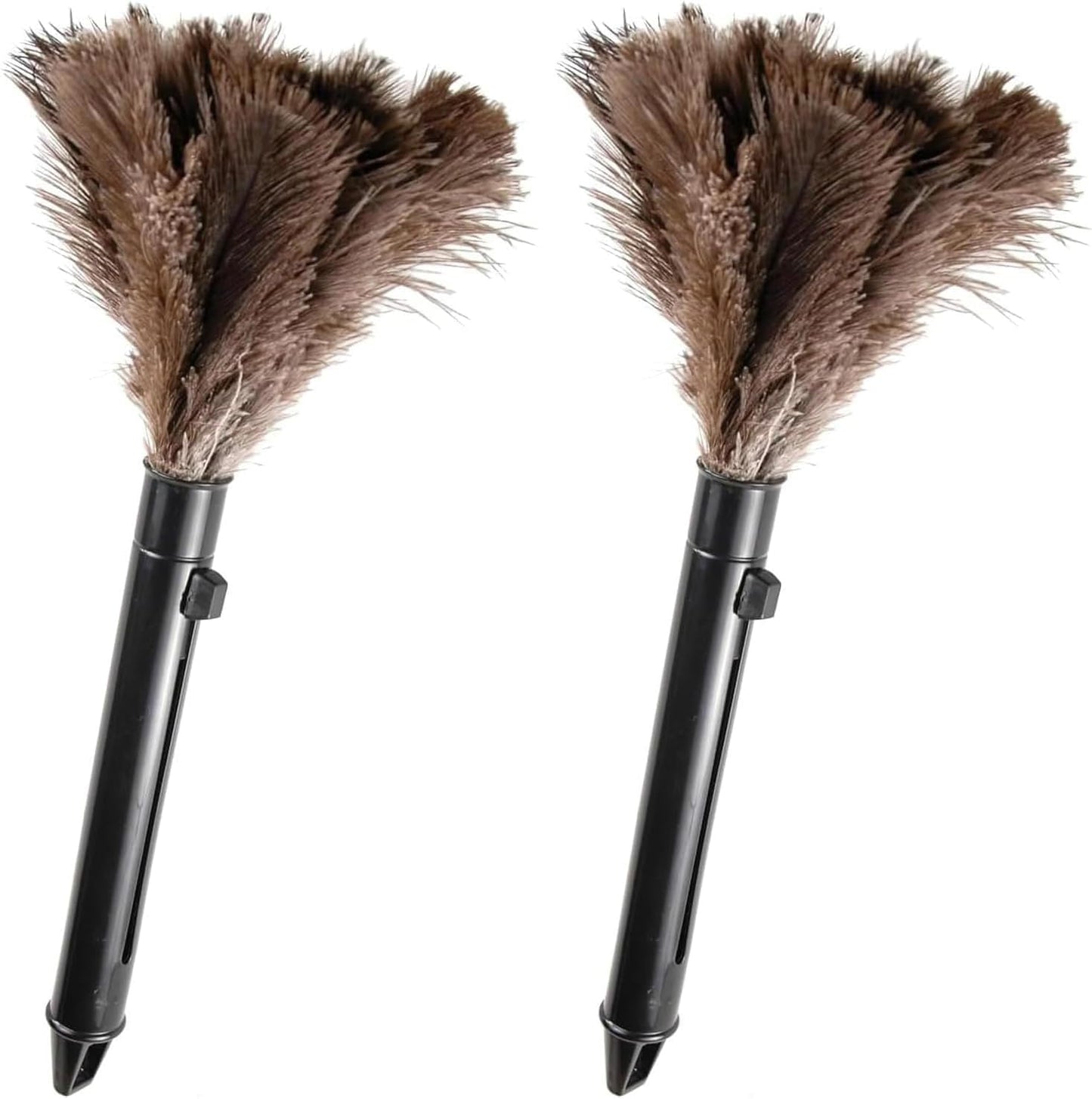 Extendable Cleaning Duster 94 Inch - Long Telescoping Ostrich Feather Dusters with Stainless Steel Extension Pole for High Ceiling Fan, High Ceilings,Roof Dusting
