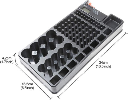Battery Organizer Storage Case w Tester-110 Batteries Holder Box for AAA, AA, 9V, C, D and Button Battery