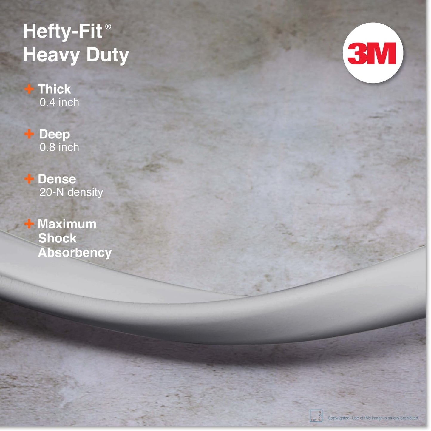Roving Cove HeftyFit Edge Protector for Baby Proofing (6ft Large Edge Only), Heavy-Duty Soft Furniture Edge Bumper Guards, Desk Edge Cushion, Wall Corner Covers, 3M Adhesive, Oyster White (Off White)