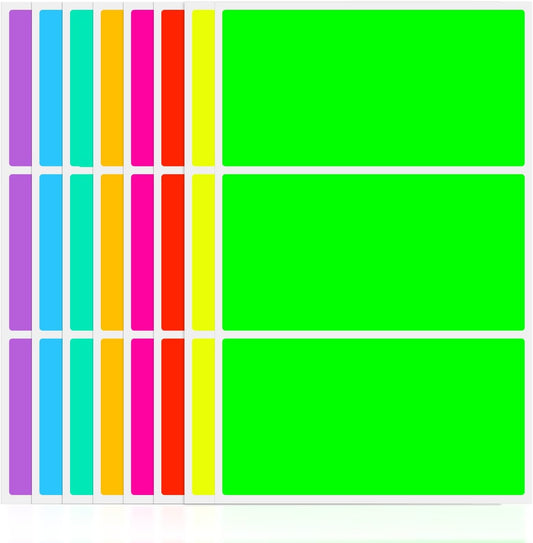 PARLAIM 3X5 Inch Color Code Rectangle Labels,8 Colors Color Fluorescent Stickers for Envelopes and Organization,80 Sheets 240 PCS Label for Inventory Home Office Marking