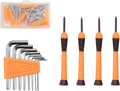 CARTMAN 39-Piece Household Tool Set, Orange Hand Kit With Storage Case | Complete assortment for home repairs, DIY projects, furniture setup, crafting, and daily household fixes in toolbox.