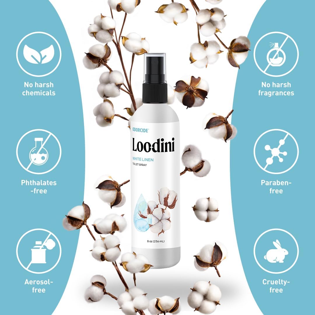 Odorcide Loo-Dini Lavender Vanilla 8oz Toilet Spray & Bathroom Spray – Use This Bathroom Spray Odor Eliminator Before You Go – Poop Spray For Toilet and Bathroom Air Freshener & Bathroom Deodorizer