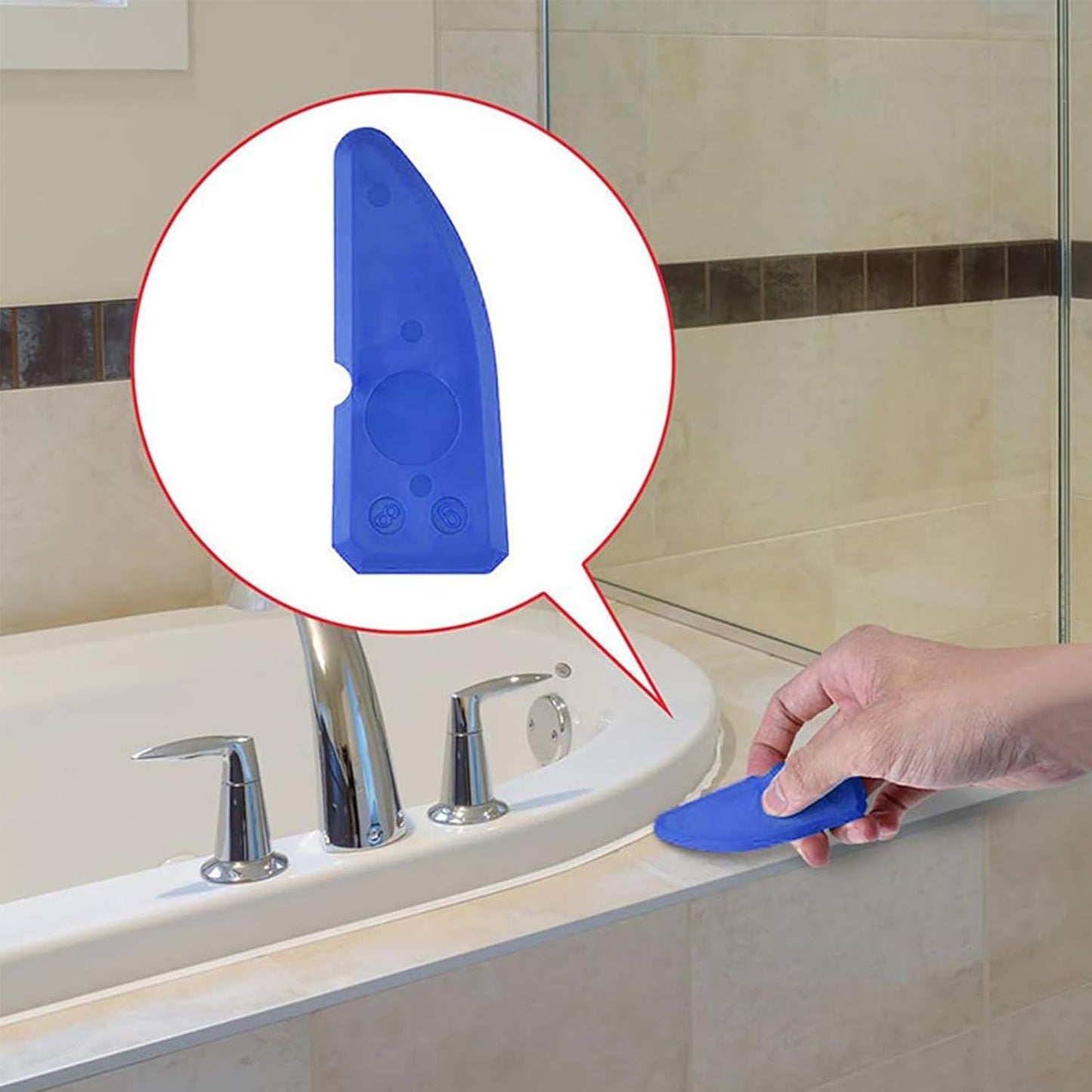 13 Pieces Caulk Tool Kit Sealant Silicone Finishing Tools Caulking Tools for Kitchen Bathroom Floor Sink Joint Sealant Sealing,Reuse and Replace (Blue) US221