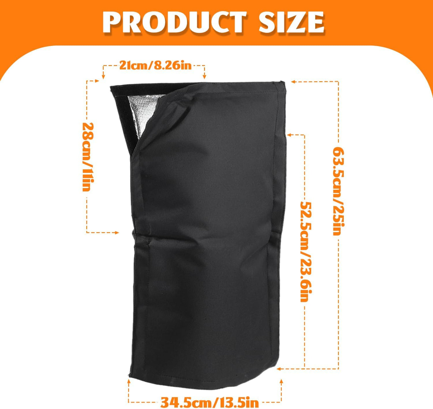 Outdoor Faucet Cover for RV Park & Yard Hydrant, 25”H x 13.5”W Long Faucet Socks Insulated Pipe Hose, Freeze and Heat Protector for Winter & Summer for Garden, Lawn, and Sprinkler Systems