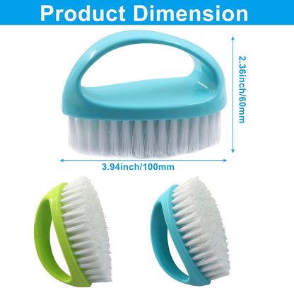 BokWin 2-Pack Heavy-Duty Scrubbing Brushes for Cleaning with Stiff Nylon Bristles, Scrubber Cleaner Brush for Tile, Bathtub, Sink & Kitchen Surfaces, Comfort Grip Handle (Purple and Pink)