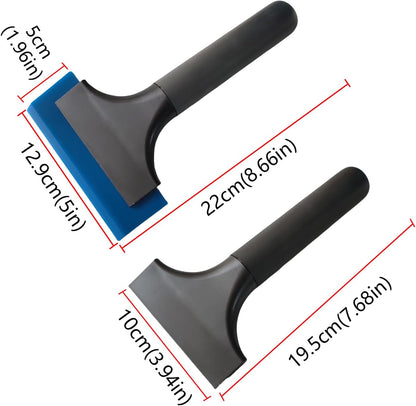2Pcs Small Squeegee 5 inch Water Blade for Car,Window,Mirrors,Glass,Shower Glass Door,Bathroom Countertop,Kitchen Sink