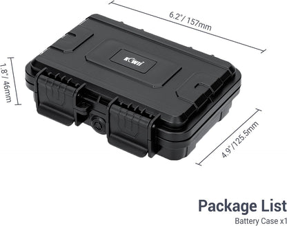 24 Slots CR2 CR123 CR123A Lithium Battery Organizer Case, IP67 Waterproof Hard Case for CR17345/CR16340/CR18350/CR15270(CR2) Explosionproof Batteries Storage Holder for Household Outdoor Camping