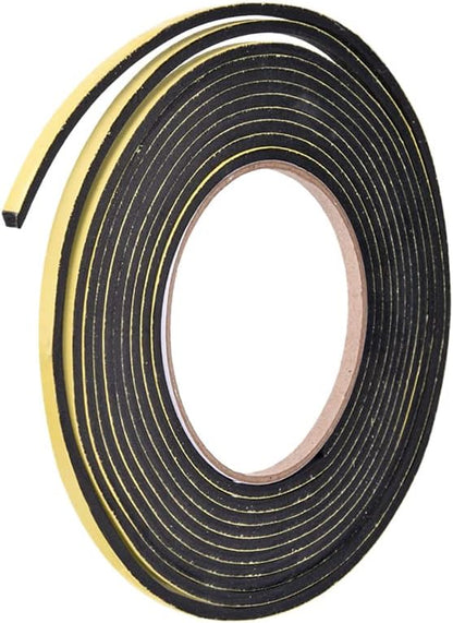 uxcell Sealing Foam Tape 5mm Wide 3mm Thick 4m/13ft Long, Self Adhesive Weather Strip for Window Door Insulation, Pack of 2