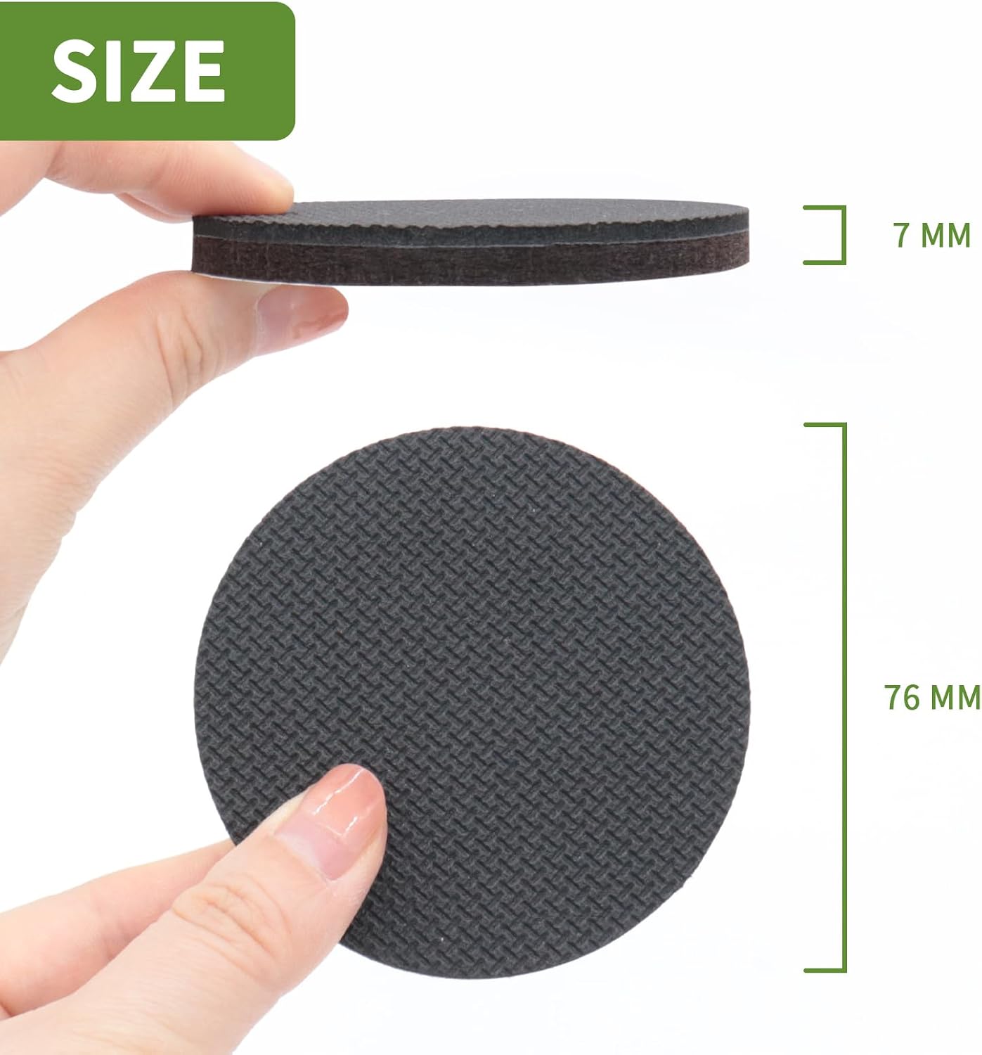 Non Slip Furniture Pads 36 PCS 1'' Square - Anti Slip Furniture Pads - Self Adhesive Rubber Feet Furniture Feet - Chair Leg Floor Protectors - Keep Furniture in Place