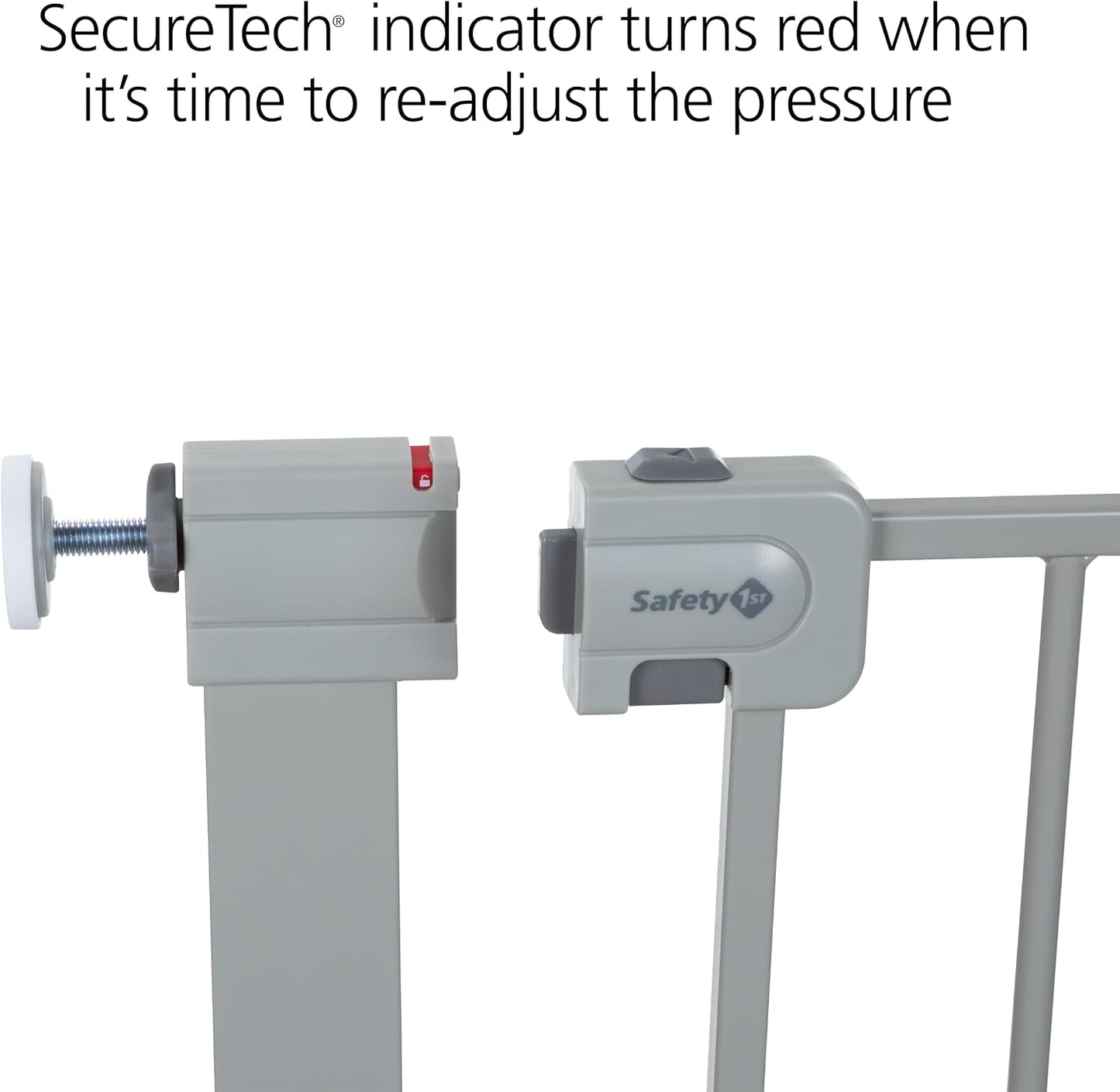 Safety 1st Easy Install Walk Thru Baby Gate for Doorway With Door, Dog Gates, Fits 29"-38", Easy Install 28" Tall, White