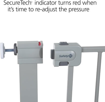 Safety 1st Easy Install Walk Thru Baby Gate for Doorway With Door, Dog Gates, Fits 29"-38", Easy Install 28" Tall, White
