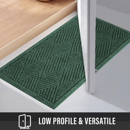 HIYARD Sturdy Front Door Mat, Absorbent Muddy Dirt Resist Welcome Door Mats Outdoor Indoor, Stain and Fade Resistant, Non-Slip Rubber Backing Low Profile Doormat for Entryway, 30×17, Beige