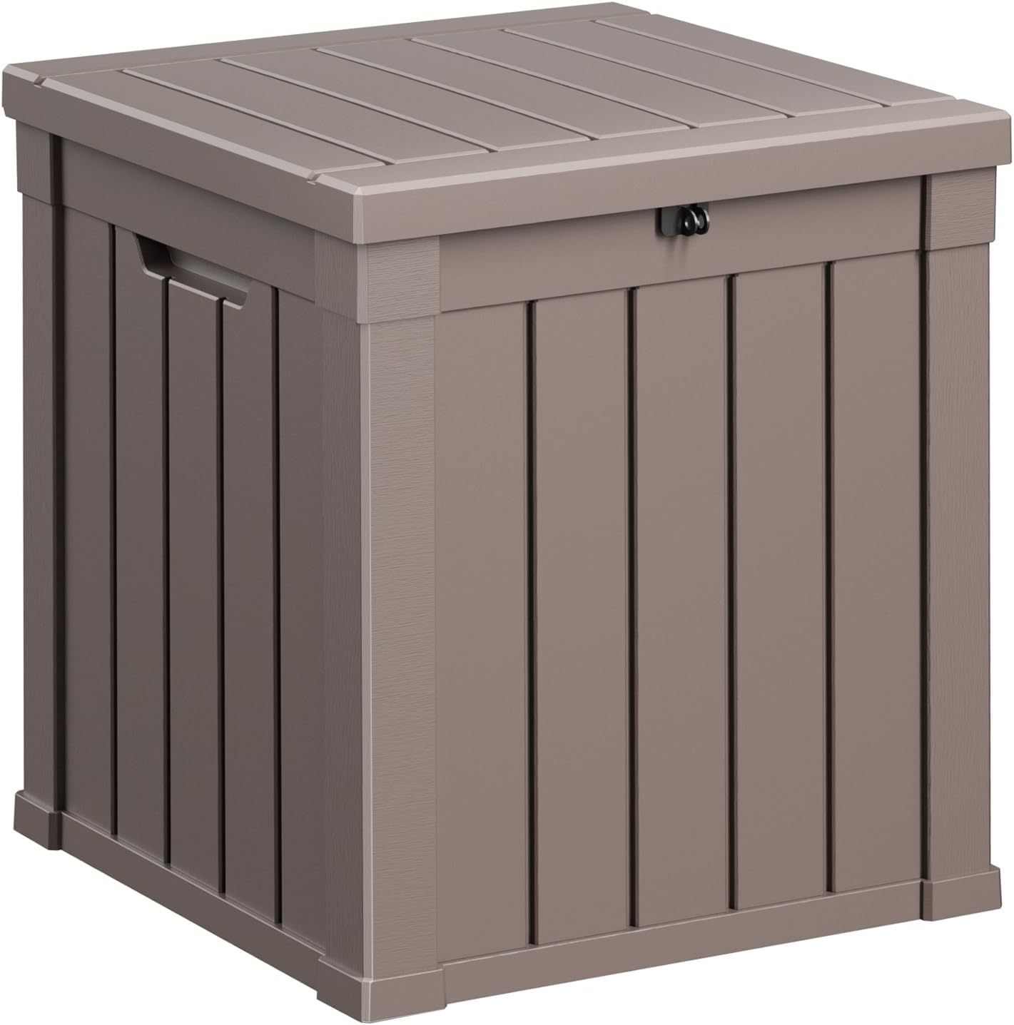 Vixzen 55 Gallon Deck Boxes Outdoor Waterproof, Lockable Resin Storage Box with lid for Furniture Cushions, Weatherproof Containers Outside Storage Boxes for Garden Patio Pool Tools(Black, 55 Gallon)