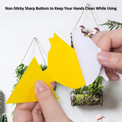 60 Pack Fruit Fly Traps Fungus Gnat Traps, Fruit Shape Yellow Sticky Bug Traps for Indoor Outdoor Plants, Dual-Sided Sticky Traps for Whiteflies, Aphids & Flying Insects