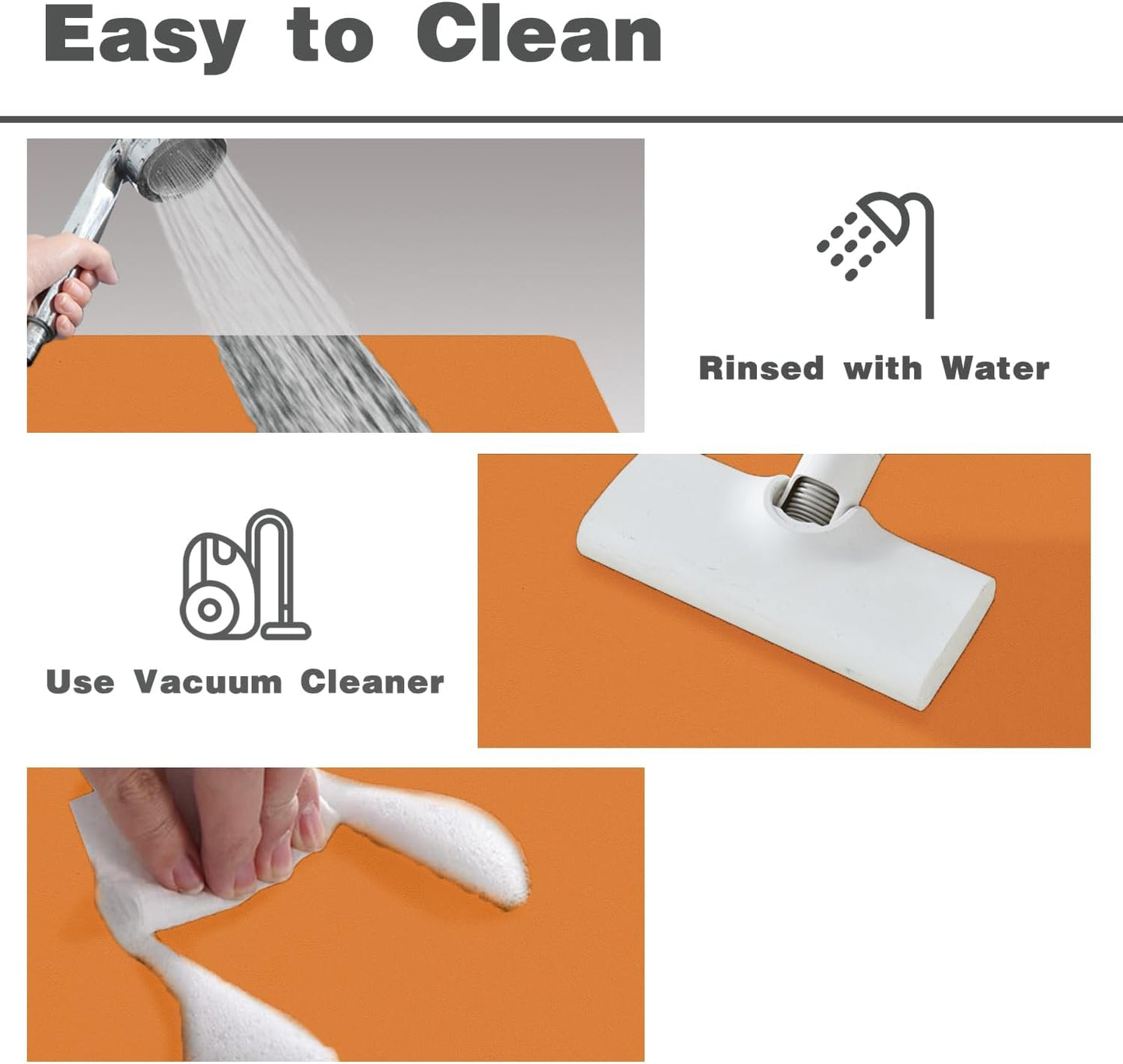 TYUU Bath Mat, Bathroom Rugs Non Slip Washable Thin Absorbent Quick Dry Bath Mat Fits Under Door Bathroom Floor Mat Perfect for Bath, Shower, or Sink 16"x24" Dark Grey