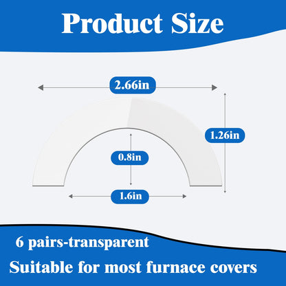 6 Pairs (12 Pcs) Transparent Tape for Stove Knob Safety Covers, Premium Double Sided Tape for Child Proof Stove Knob Covers, Easy to Install, No Shaking, Suitable for Most Covers, Stretchable
