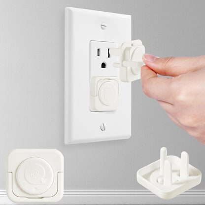 Outlet Covers Baby Proofing, 60 Pack Child Proof Plug Socket Covers Electric Plug Protectors Safety Caps with Hidden Pull Handle, for US 3-Prong, Classic