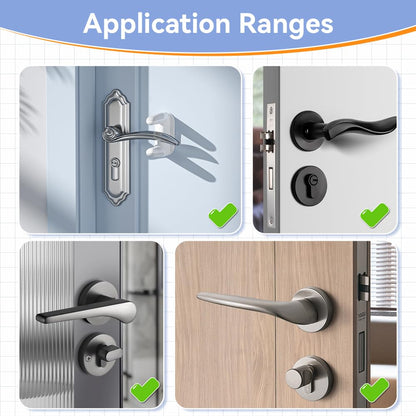 SAFELON 2 PCS Baby Safety Door Lever Locks， Door Handle Locks for Childproof & Petproof, Invisible Switch to Prevent Children from Opening The Door, No Screws or Drill