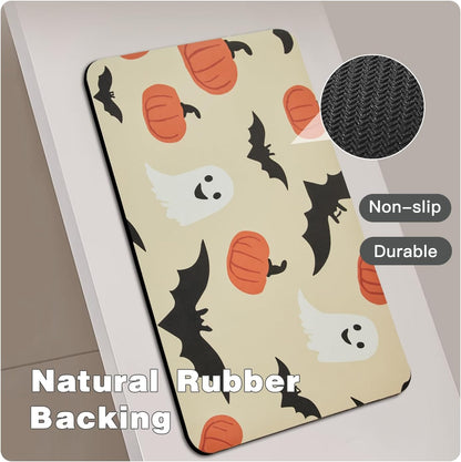 TYUU Bath Mat, Bathroom Rugs Non Slip Washable Thin Absorbent Quick Dry Bath Mat Fits Under Door Bathroom Floor Mat Perfect for Bath, Shower, or Sink 16"x24" Dark Grey