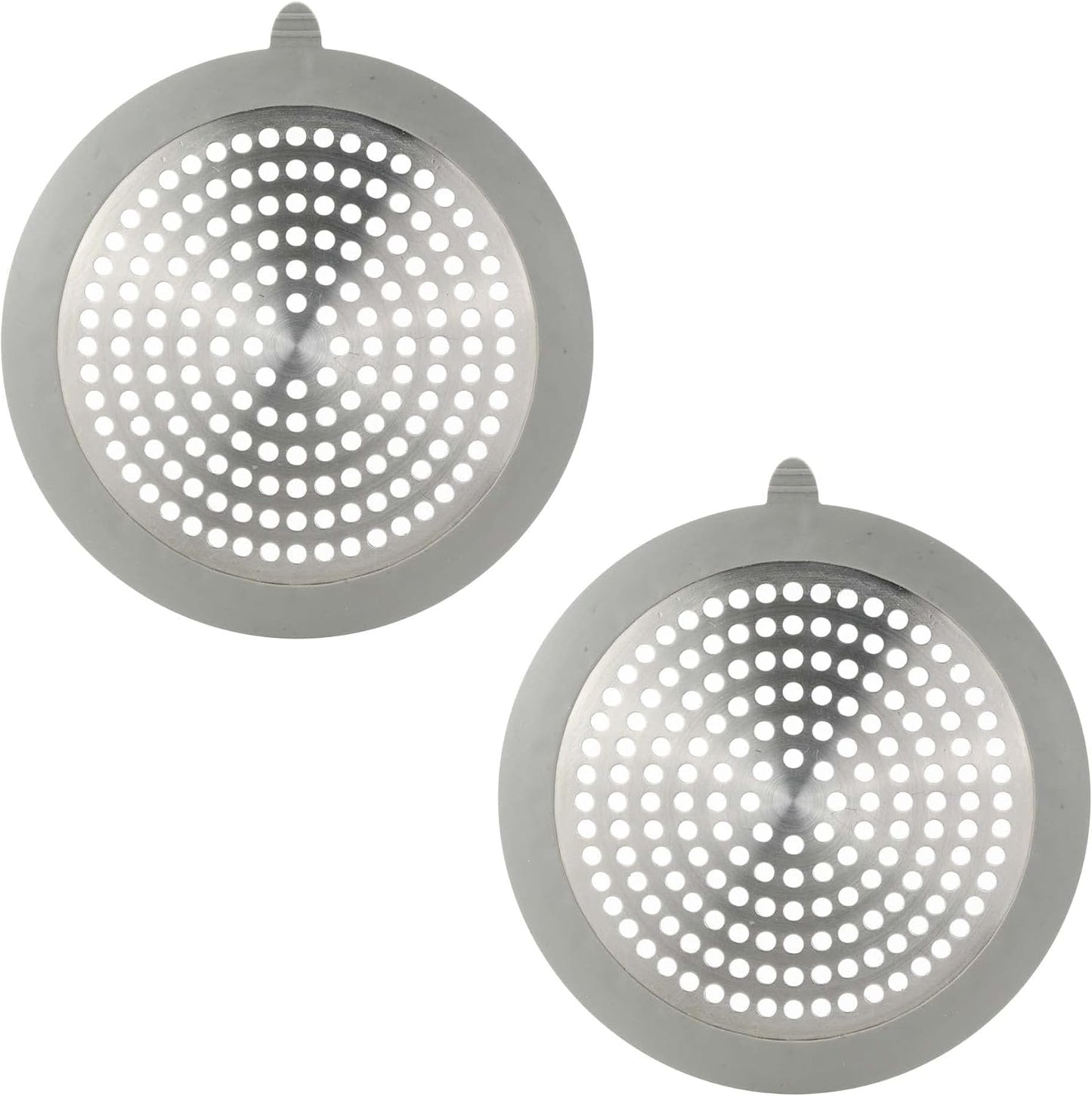 Danco Snap-in Shower Drain Cover with in-Drain Hair Catcher, 4-1/4" Round, White Strainer, (10533)