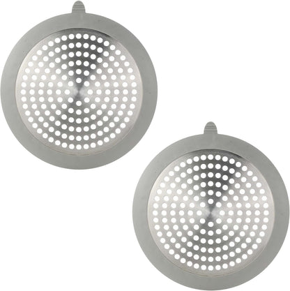 Danco Snap-in Shower Drain Cover with in-Drain Hair Catcher, 4-1/4" Round, White Strainer, (10533)