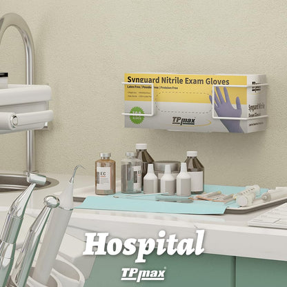 XL Gloves Box Holder,Wire Rack Dispenser for Gloves - Tissues Paper Towels Organizer - Mounting Accessories Included - Holds up to 3 Boxes - Perfect for Lab, Food Service and Home
