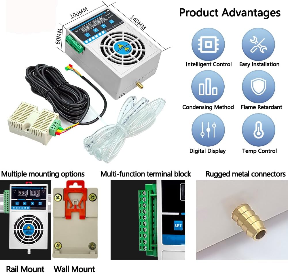 Mini Dehumidifier for Confined Space Electric Box/Storage Cabinet/Closet/Safes/Grow Tent
