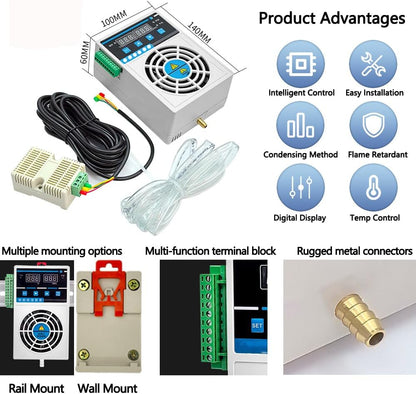 Mini Dehumidifier for Confined Space Electric Box/Storage Cabinet/Closet/Safes/Grow Tent