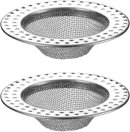 Shower Drain Hair Catcher, Shower Drain Basket, Easy to Clean Stainless Steel Mesh Hair Trap, Reusable Anti-Clog Drain Strainer Filter for Bathroom Sink, Shower & Tub, Fits 2-Inch Inner Diameter Holes