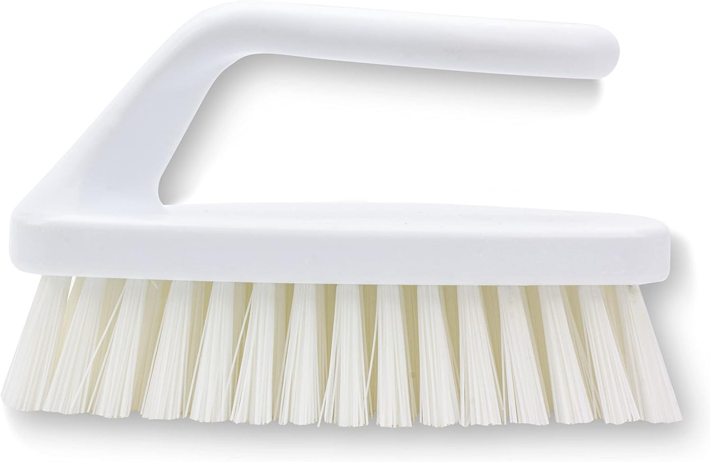 SPARTA Heavy Duty Scrub Brush, Hand Brush with Iron Shape Handle Design for Scrubbing Kitchen Pots and Pans or Bathroom Sink and Shower, 6 Inches, Black, Twin