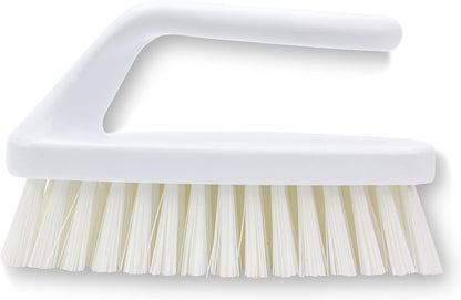 SPARTA Heavy Duty Scrub Brush, Hand Brush with Iron Shape Handle Design for Scrubbing Kitchen Pots and Pans or Bathroom Sink and Shower, 6 Inches, Black, Twin