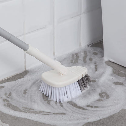 45.28 Inch Shower Scrubber, Tub Tile Cleaning Brush, Bath Cleaner Scrubber Brush with Adjustable Long Handle Scrub Brush for Bathroom Shower Bathtub Wall Mop Cleaning Scrubbing