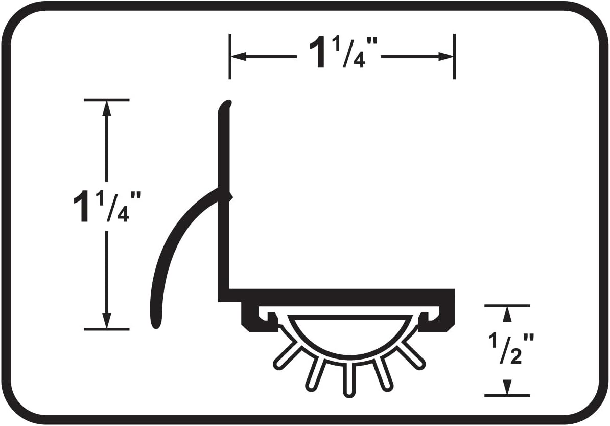 M-D Building Products 81935 36 in. White Aluminum L-Shape Commercial Screw-on Under Door Seal
