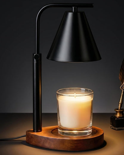 Marycele Candle Warmer Lamp with Timer & Dimmer - Mothers Day Gifts for Women Mom Her, Aesthetic Office Home Decor, Adjustable Height Wax Melter for Candle Jar & 3-Wick Candles (2 Bulbs Included)