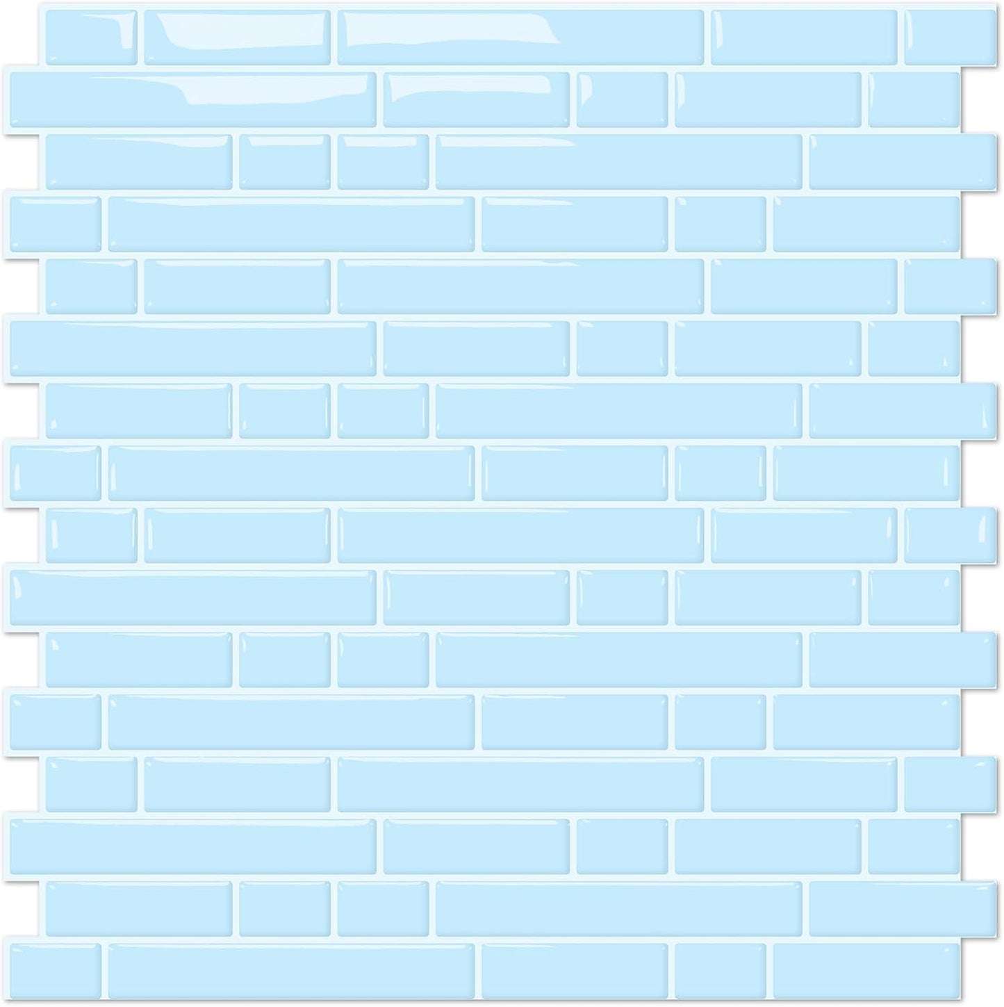 STICKGOO Peel and Stick Backsplash - 10 Sheets of 12”×12” - 3D Self Adhesive Peel and Stick Tile Backsplash for Kitchen & Bathroom