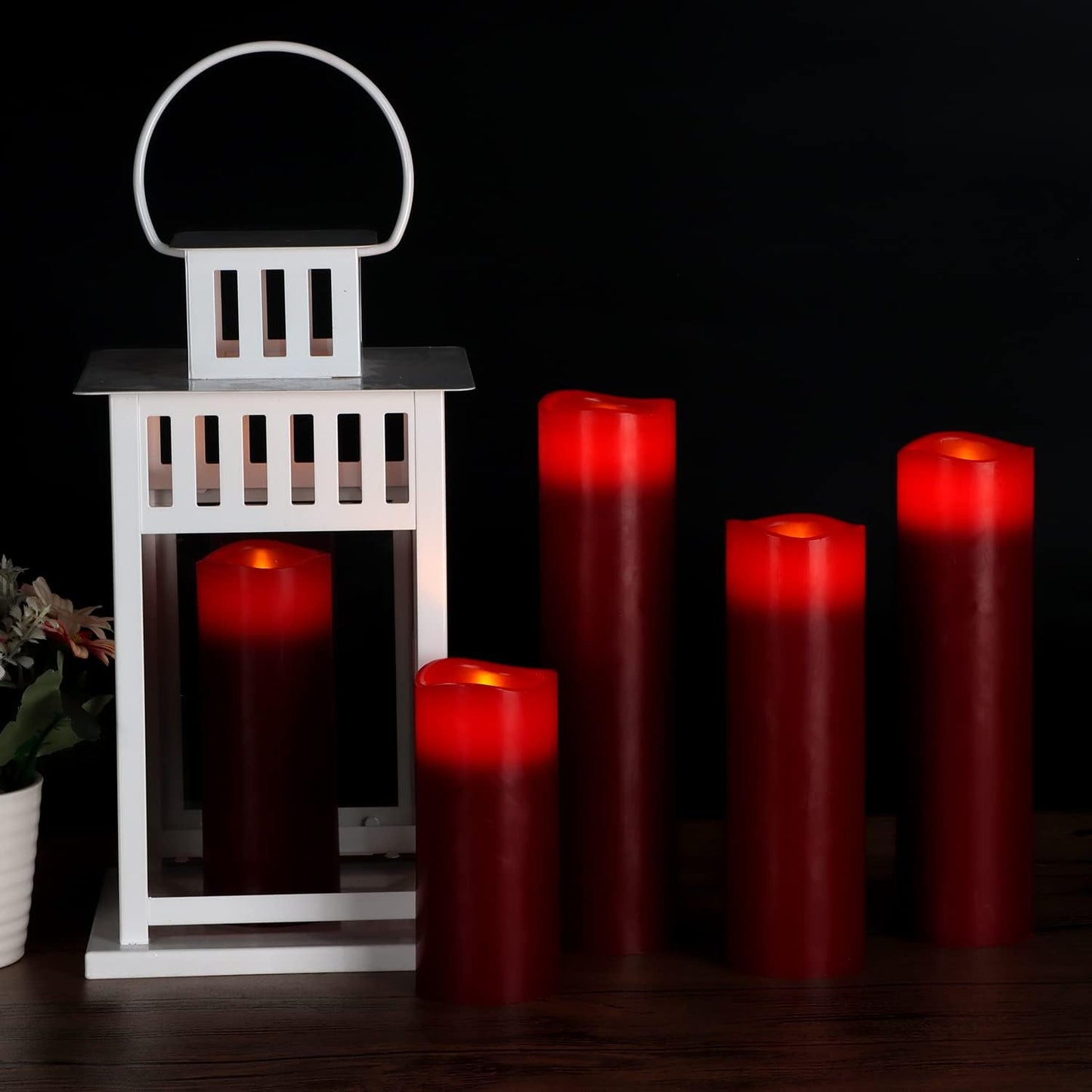 antizer Flameless Candles Led Candles Pack of 9 (H 4" 5" 6" 7" 8" 9" x D 2.2") Real Wax Battery Candles with Remote Timer for Home Fireplace Decor Wedding Festival Decor (Ivory 9 Pack)